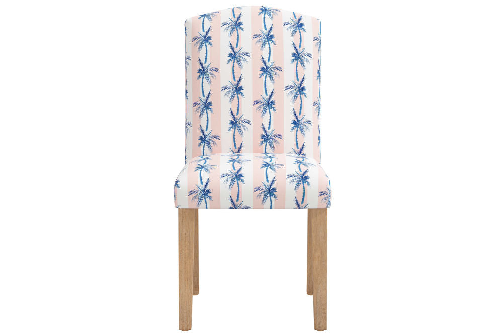 The Dining Chair, Cabana Stripe Palms Coral