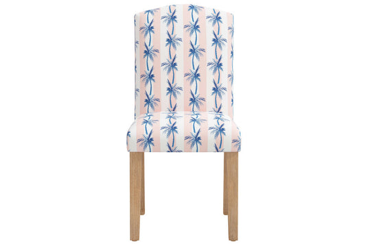 Product image for The Dining Chair, Cabana Stripe Palms Coral