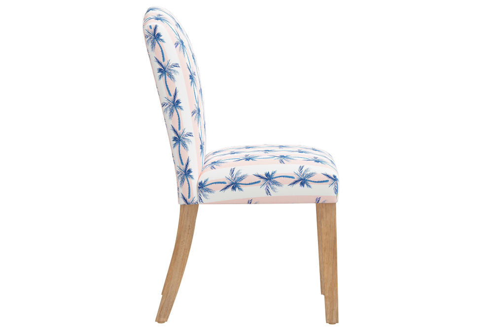 The Dining Chair, Cabana Stripe Palms Coral