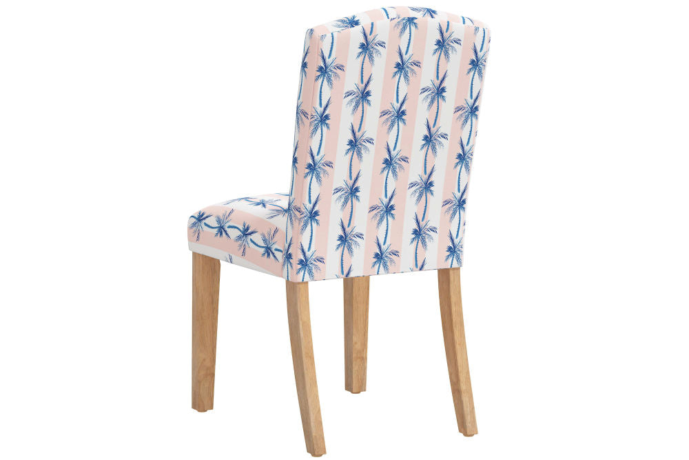 The Dining Chair, Cabana Stripe Palms Coral