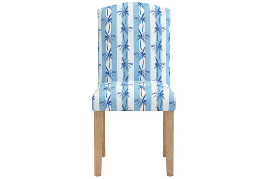 Product image for The Dining Chair, Cabana Stripe Palms Blue