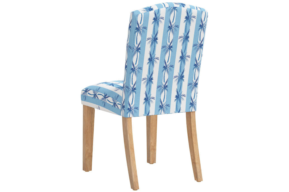 The Dining Chair, Cabana Stripe Palms Blue