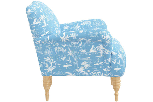 The Armchair, Beach Toile Blue