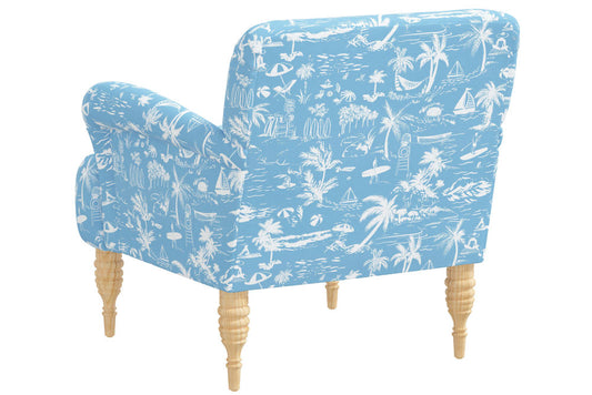 The Armchair, Beach Toile Blue