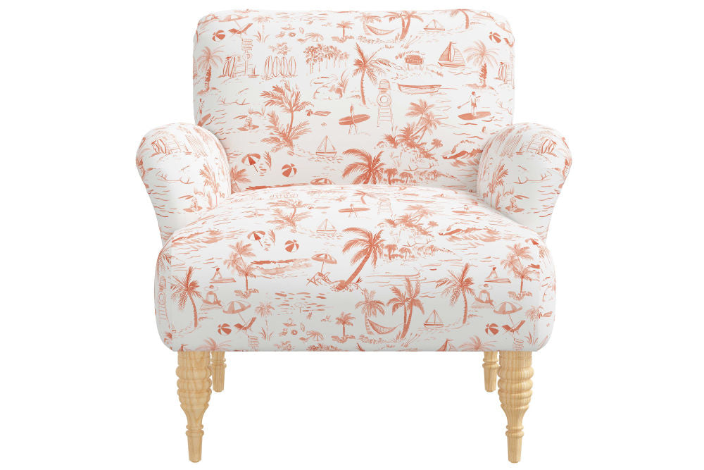 The Armchair, Beach Toile Coral