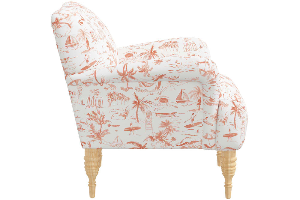 The Armchair, Beach Toile Coral