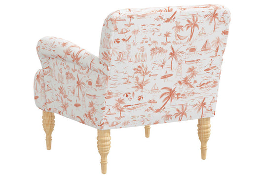 The Armchair, Beach Toile Coral