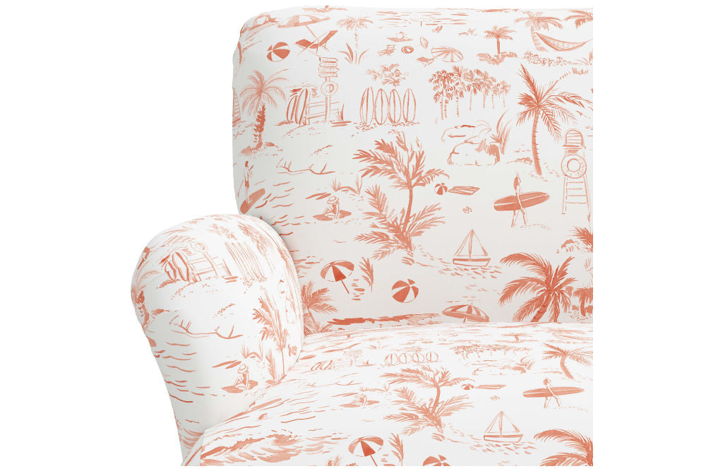 The Armchair, Beach Toile Coral