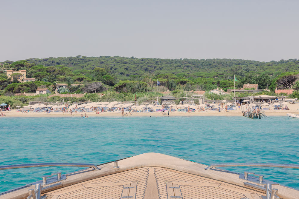 Arriving at Club 55, St. Tropez