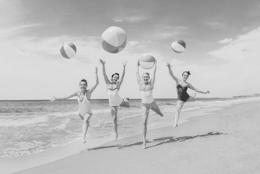 Product image for Beach Ball Girls, Black and White