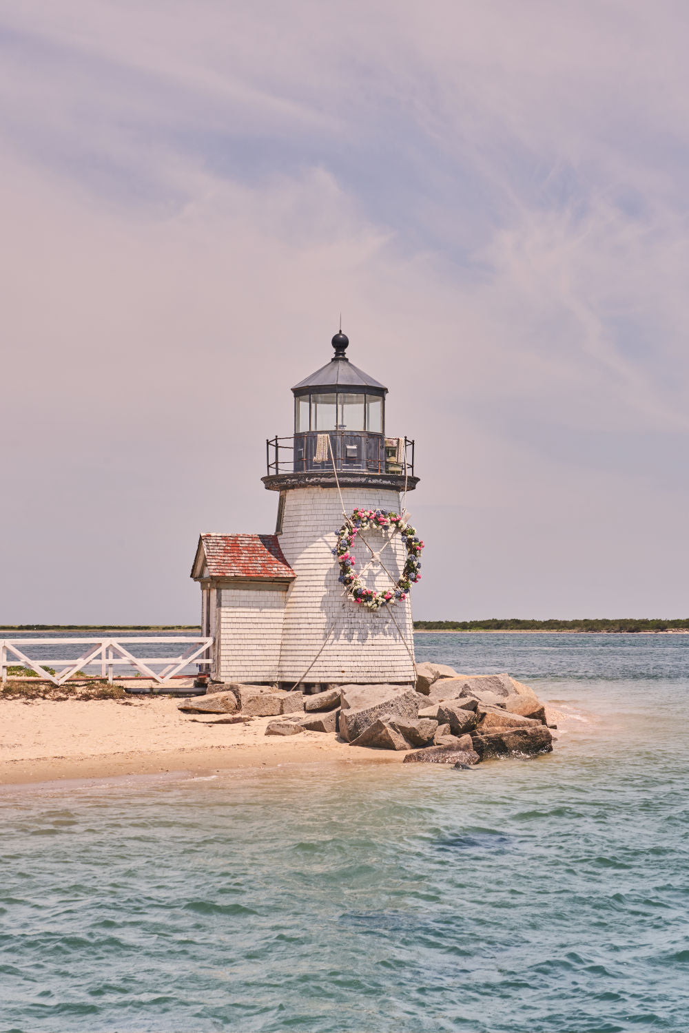 Brant Point Lighthouse Wreath Vertical, Nantucket