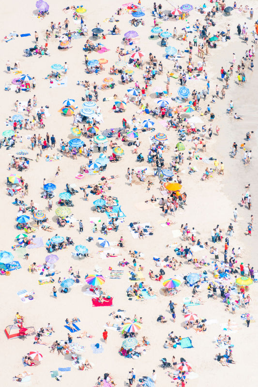 Product image for Coney Island Beachgoers Vertical, New York City