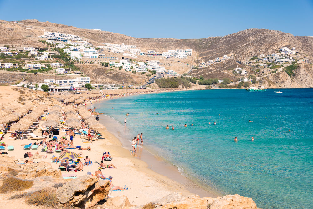 Elia Beach, Mykonos, Greece