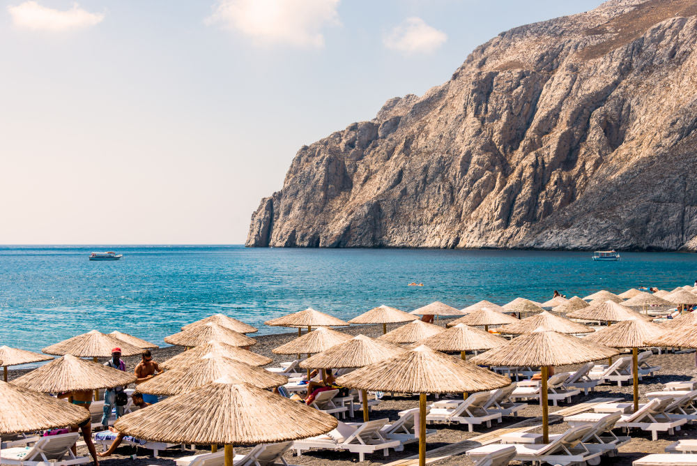 Kamari Beach, Santorini, Greece