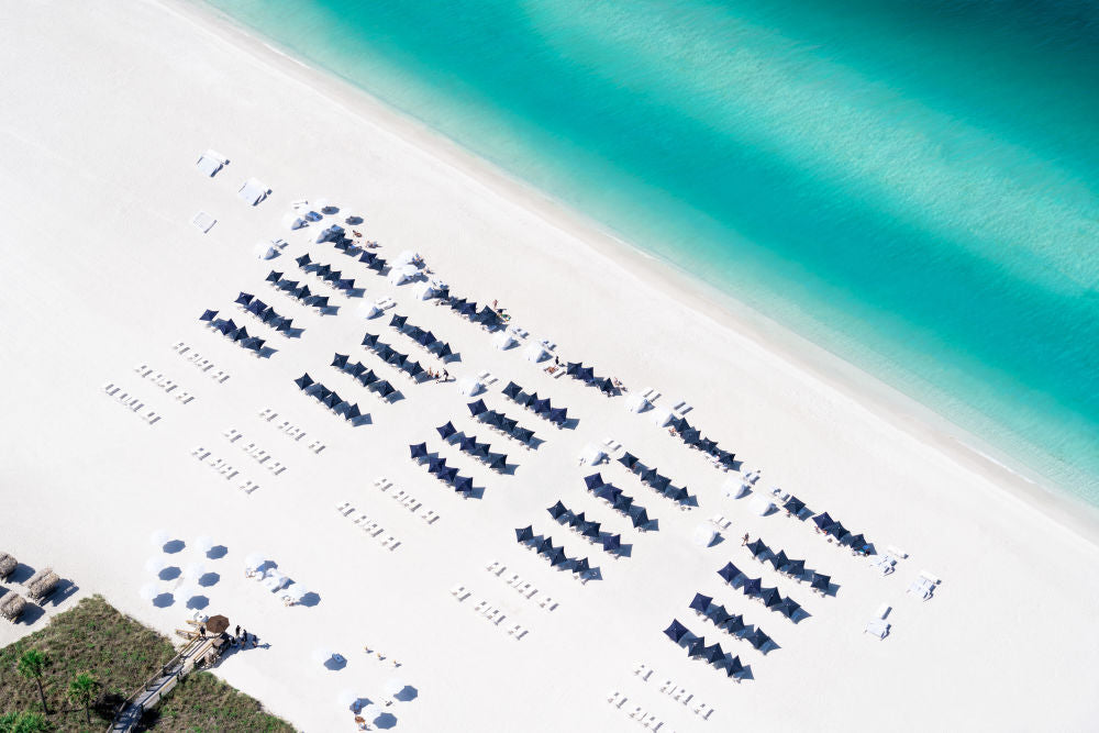 Lido Key Navy Umbrellas, Sarasota, Florida