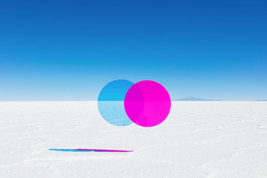 Product image for Light Blue and Magenta Circles