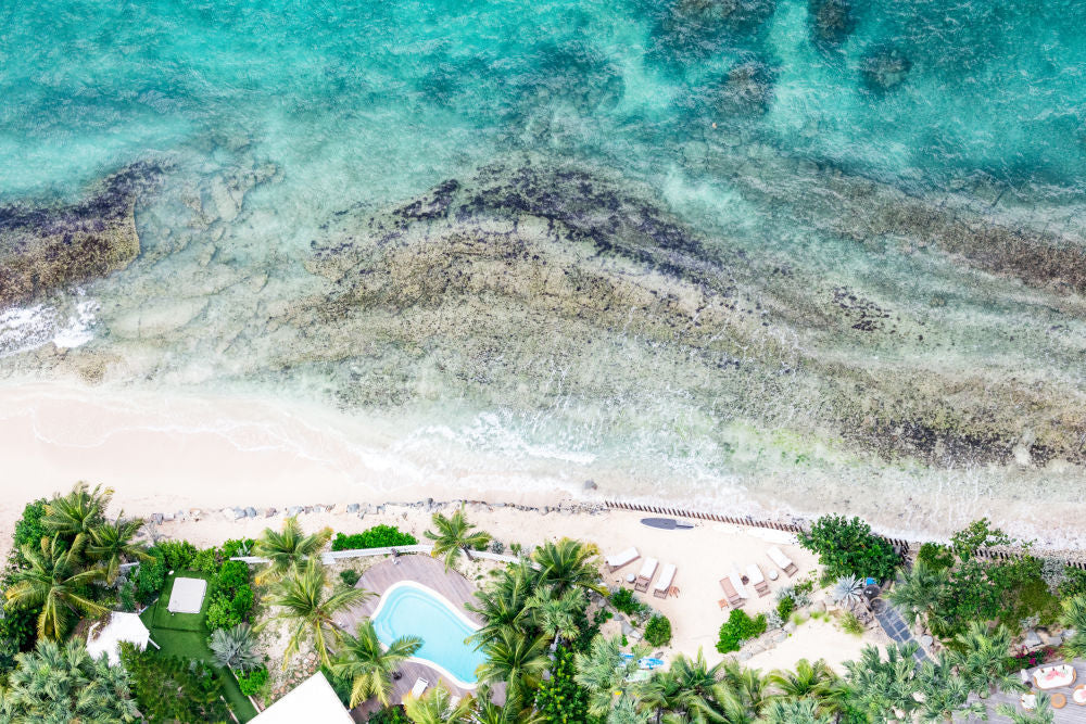 Photography by Gray Malin of Lorient Beach Swimming Pool, St. Barths