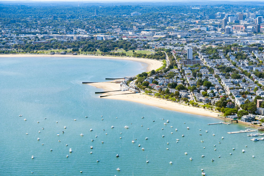 Photography by Gray Malin of M Street Beach, Boston
