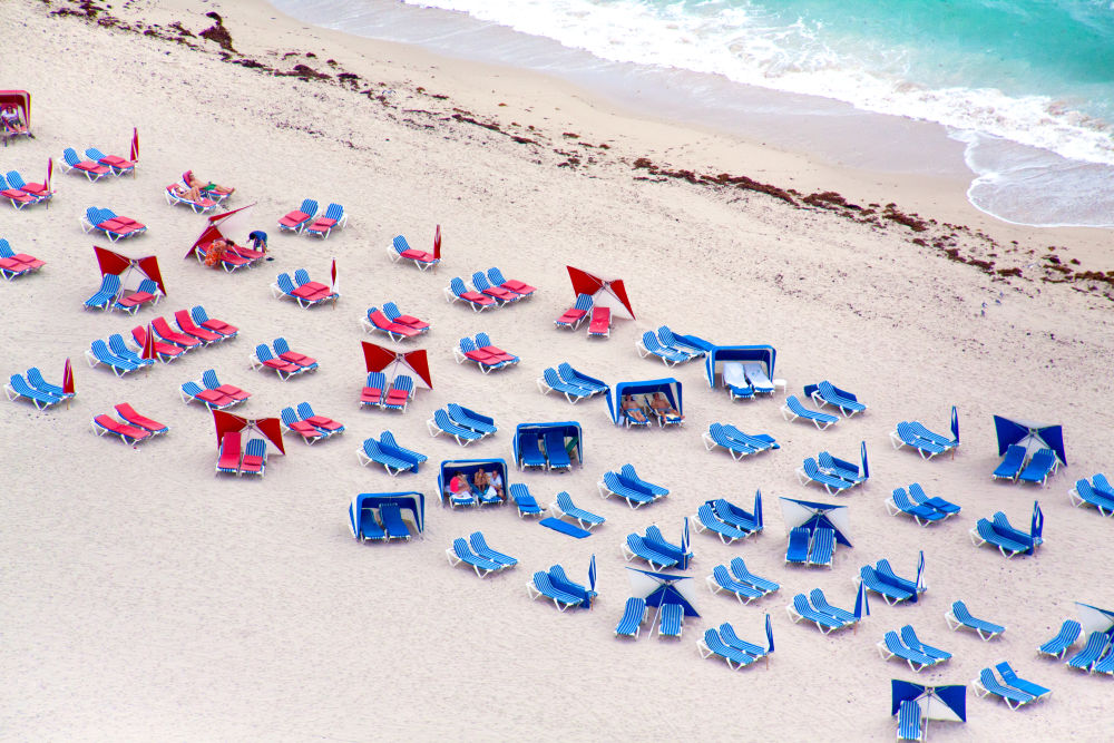 Miami Beach Blue and Red Chairs