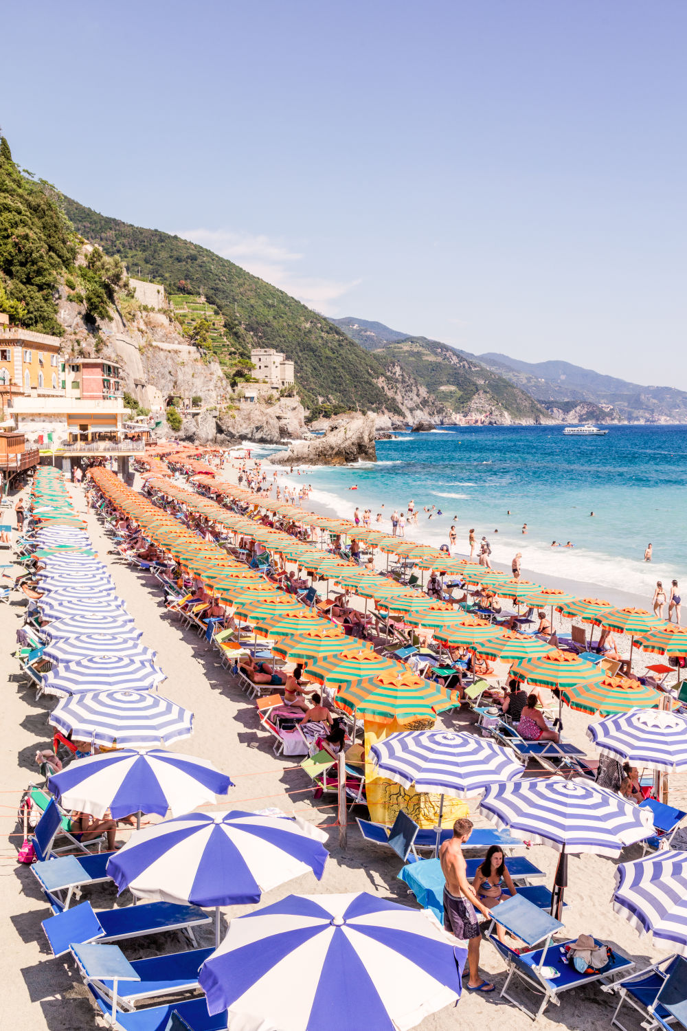 Monterosso Umbrellas Diptych, Cinque Terre