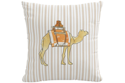 Product image for The Decorative Pillow, Camel Stripe Tan