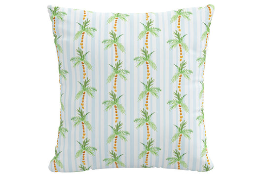 Product image for The Decorative Pillow, Palm Tree Stripe Blue