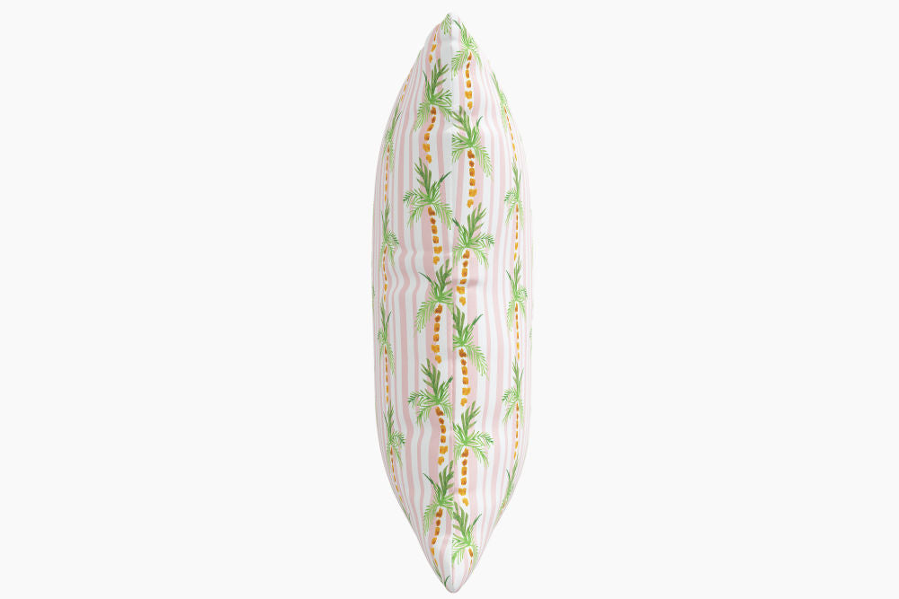 The Decorative Pillow, Palm Tree Stripe Pink