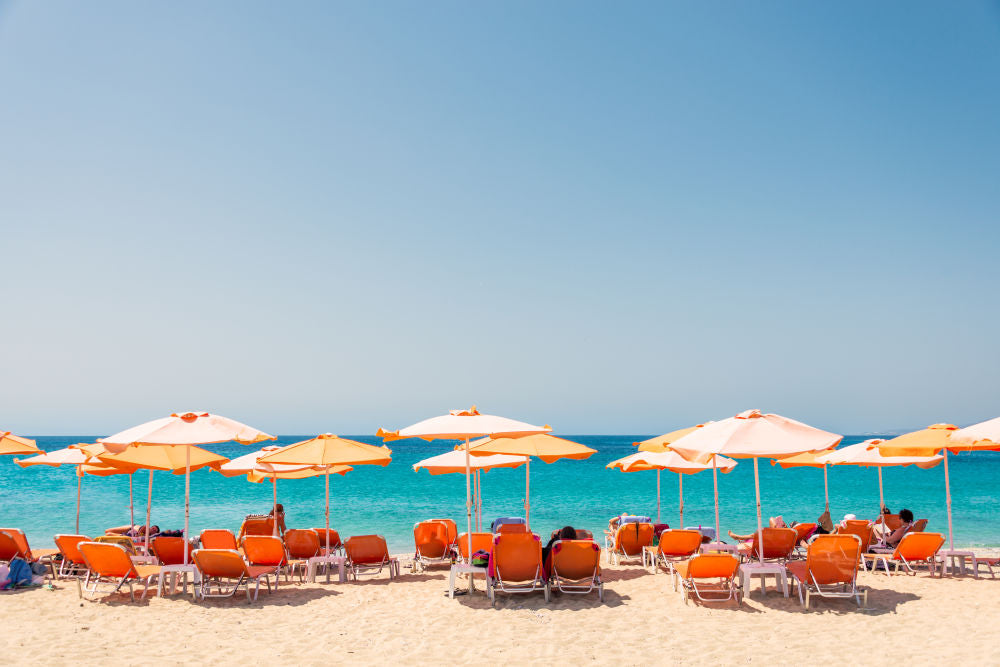 Naxos Orange Umbrellas, Greece