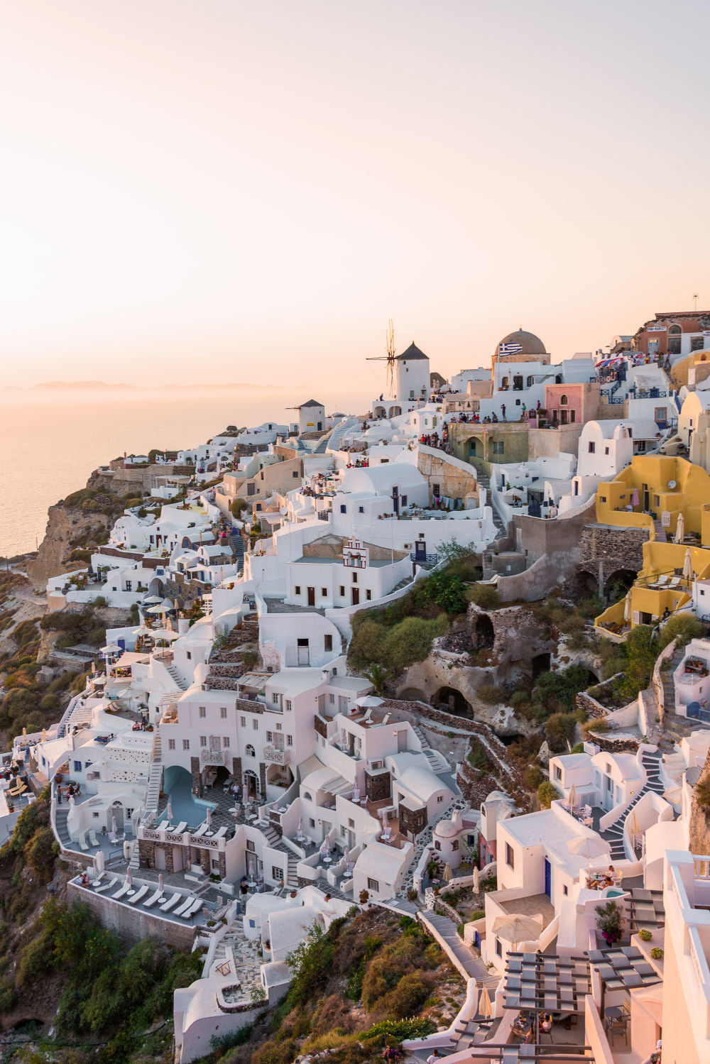 Oia Santorini Sunset Triptych, Greece