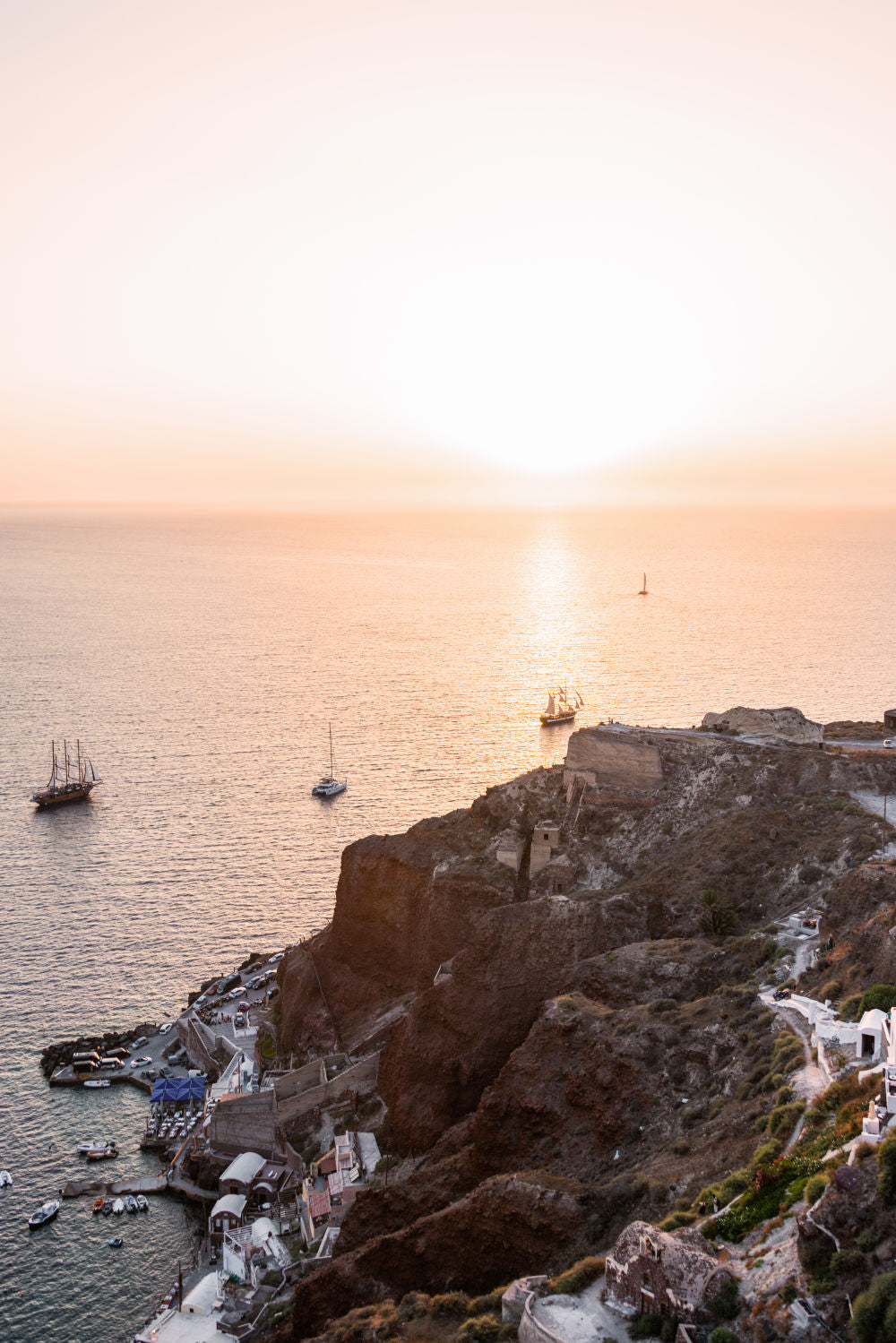 Oia Santorini Sunset Triptych, Greece