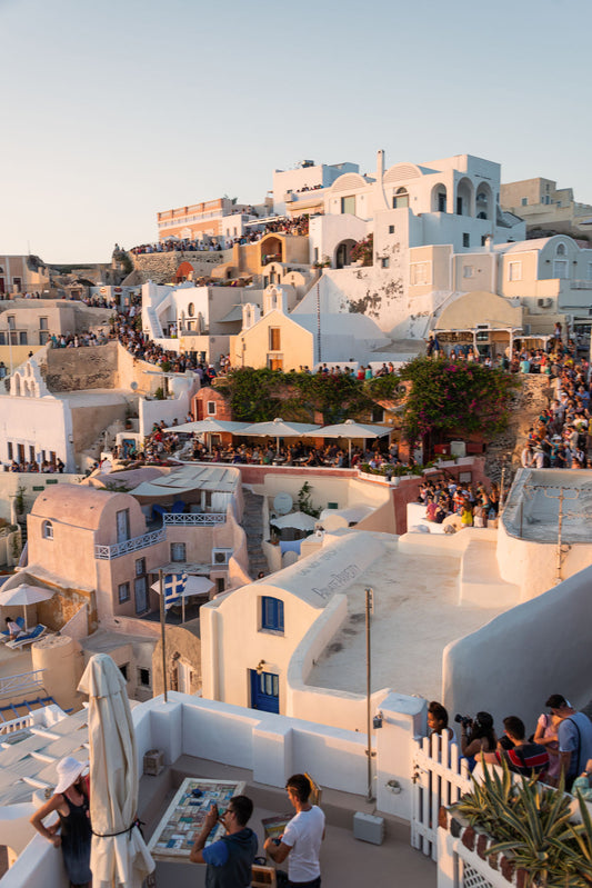 Oia Santorini Sunset Triptych, Greece