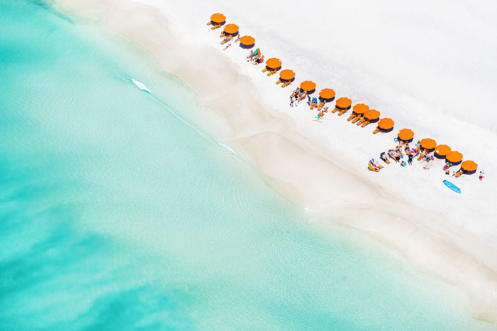 Orange Umbrellas, Rosemary Beach, 30A Florida