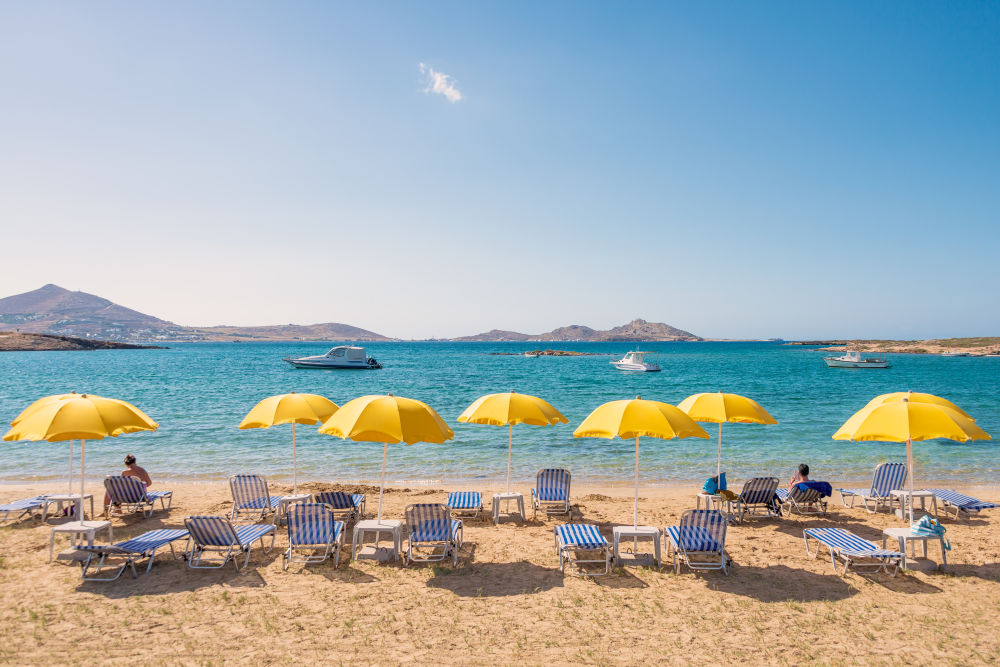 Paros Yellow Umbrellas, Greece