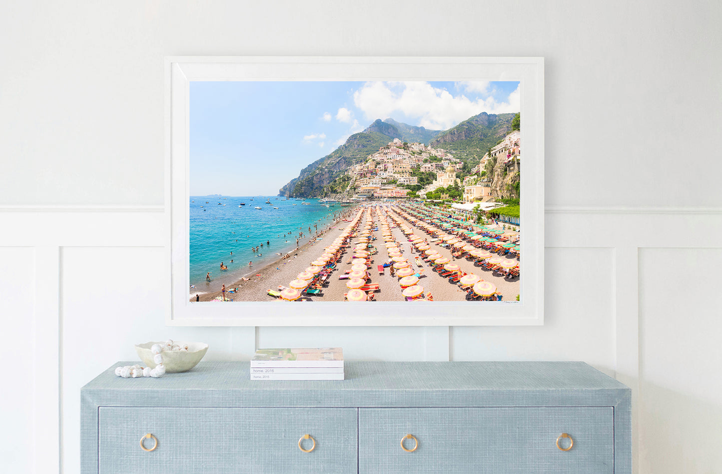 Positano Beach Umbrellas Vista