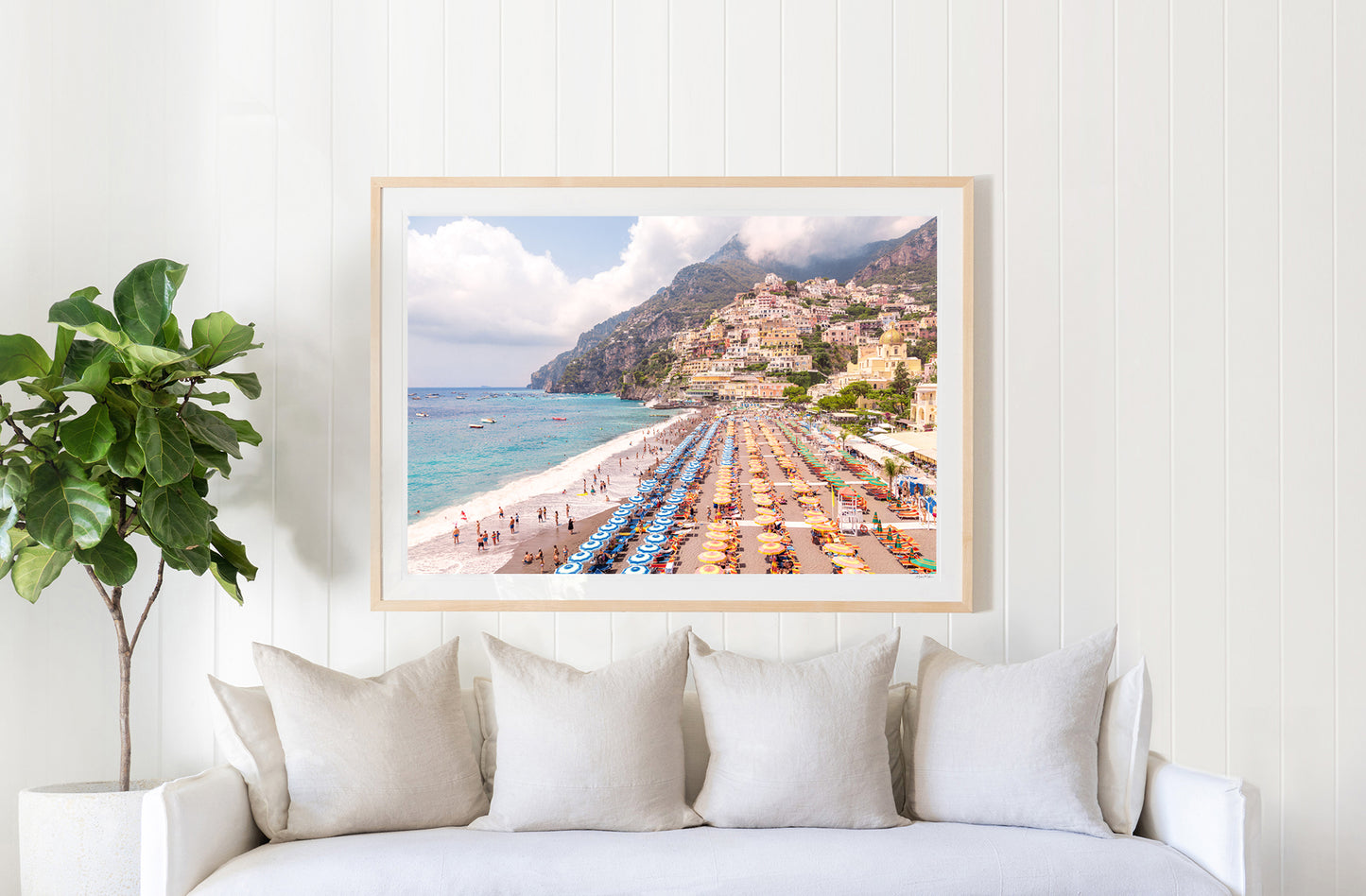 Positano Beach Umbrellas Vista