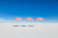 Red and White Striped Umbrellas II