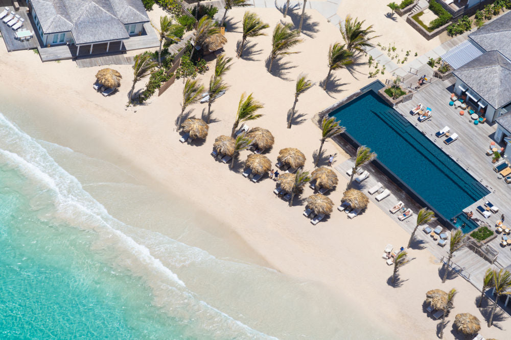 Photography by Gray Malin of Rosewood Le Guanahani, St. Barths