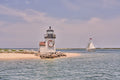 Sailing by Brant Point Lighthouse, Nantucket