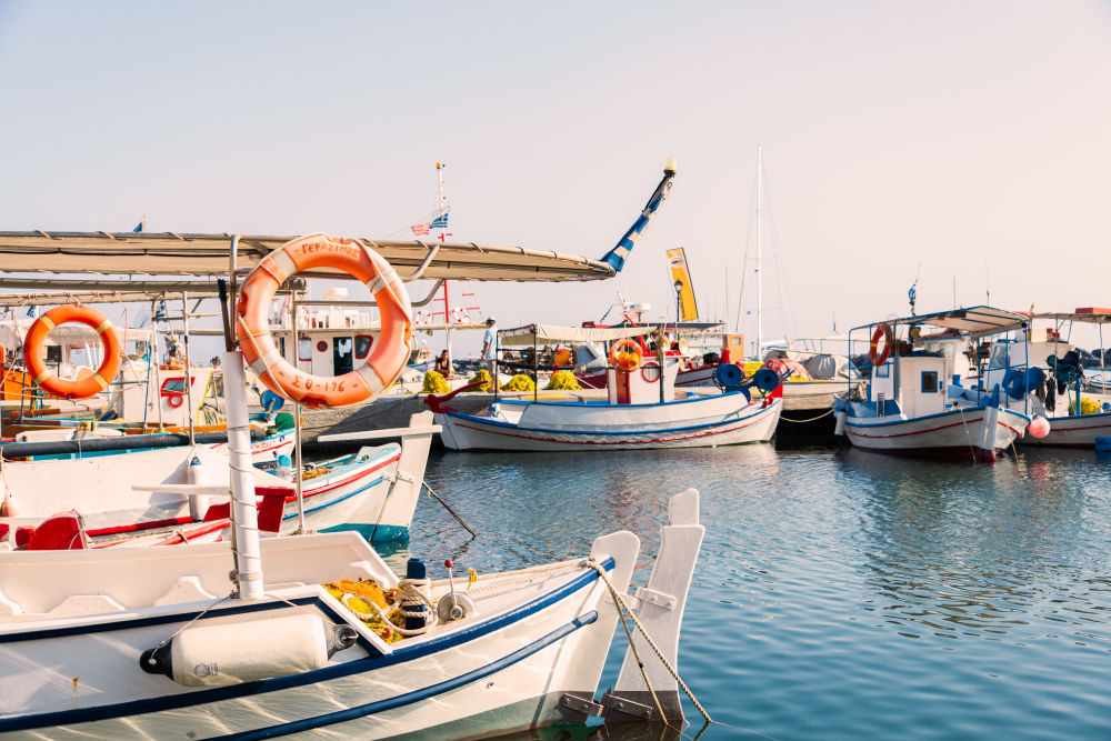 Santorini Fishing Boats, Greece