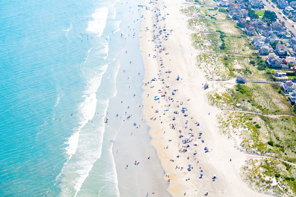 Photography by Gray Malin of Stone Harbor Beach Sunbathers, New Jersey