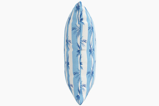 Product image for The Cabana Stripe Palms Pillow, Blue