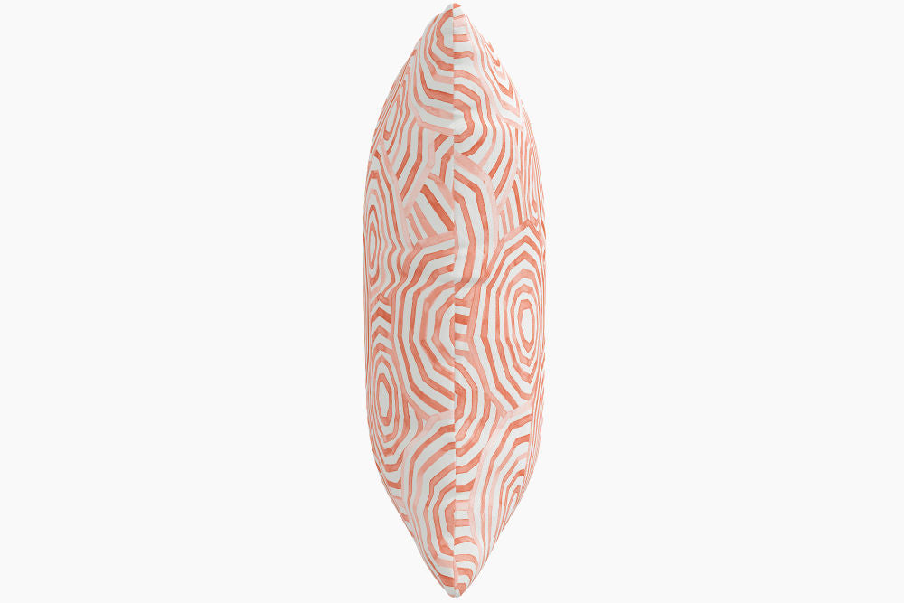 The Umbrella Swirl Pillow, Coral