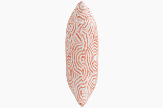 Product image for The Umbrella Swirl Pillow, Coral