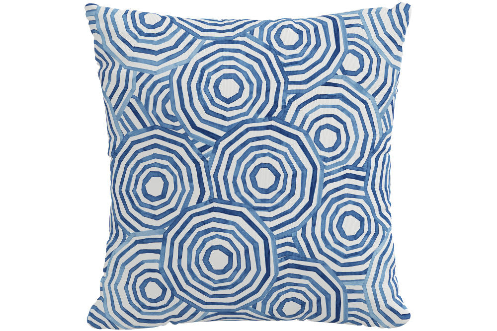 The Umbrella Swirl Pillow, Navy