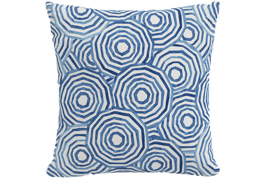 The Umbrella Swirl Pillow, Navy