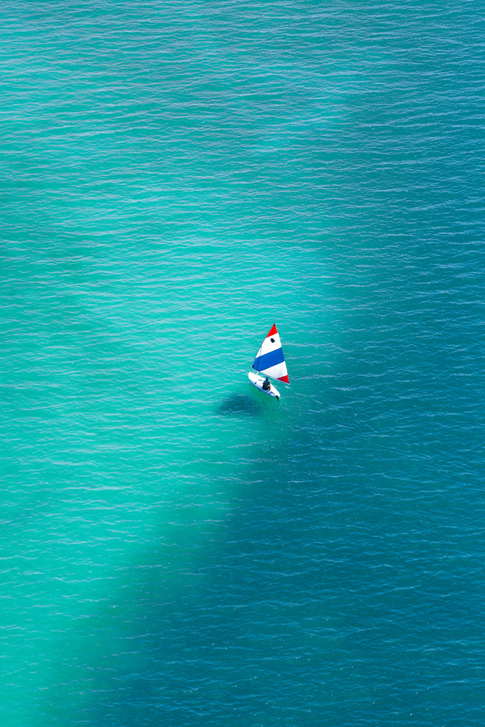 The Sunfish Sailboat Vertical, Lake Michigan