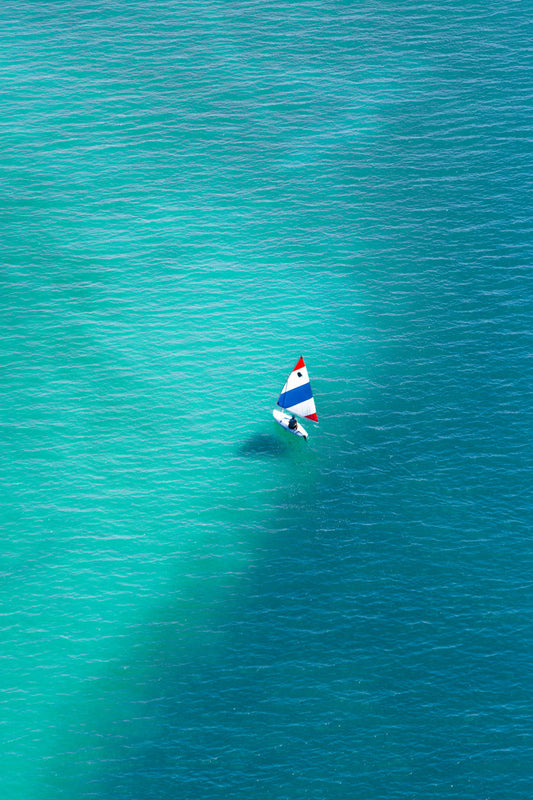 Product image for The Sunfish Sailboat Vertical, Lake Michigan