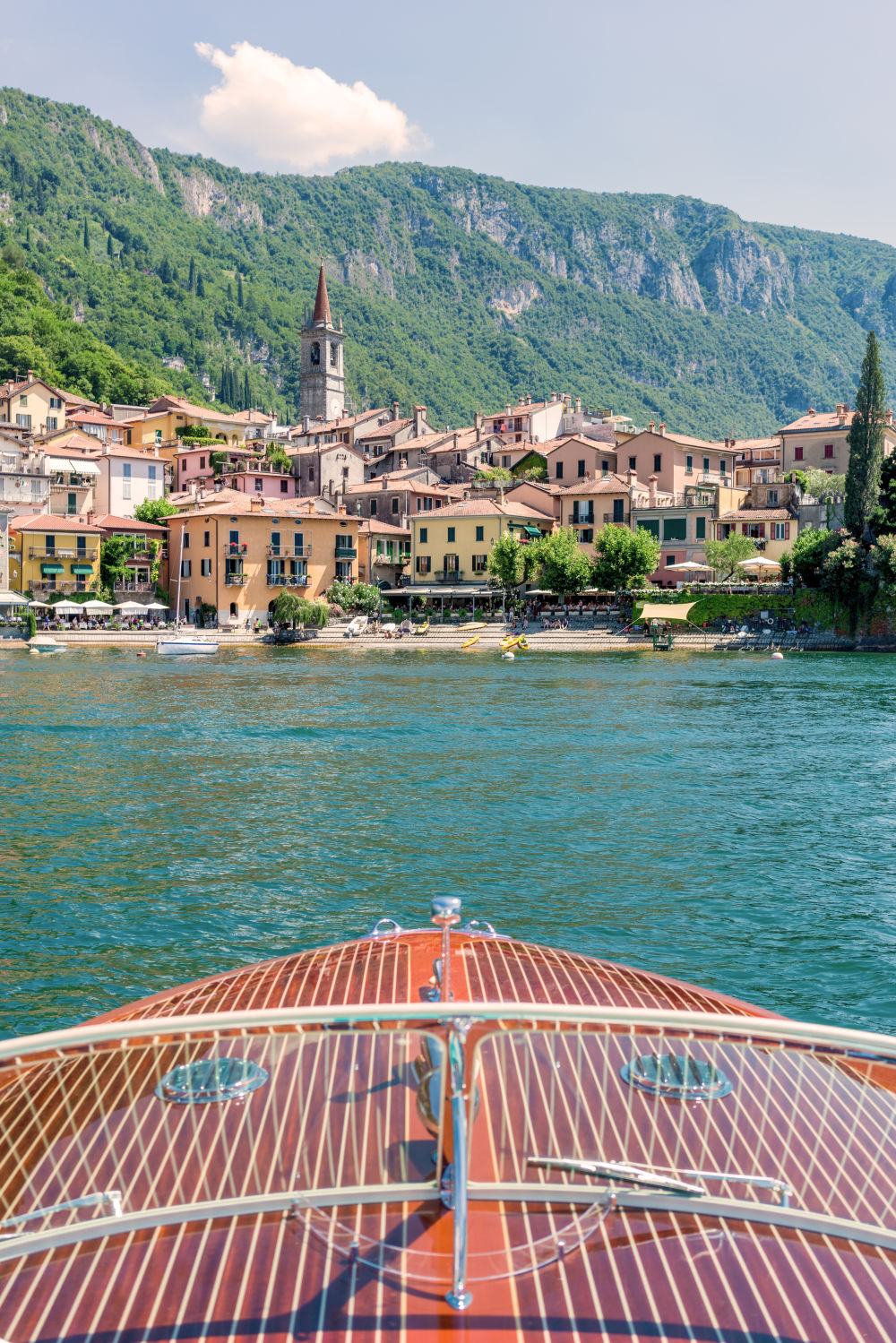 Varenna Wooden Boat Vertical, Lake Como