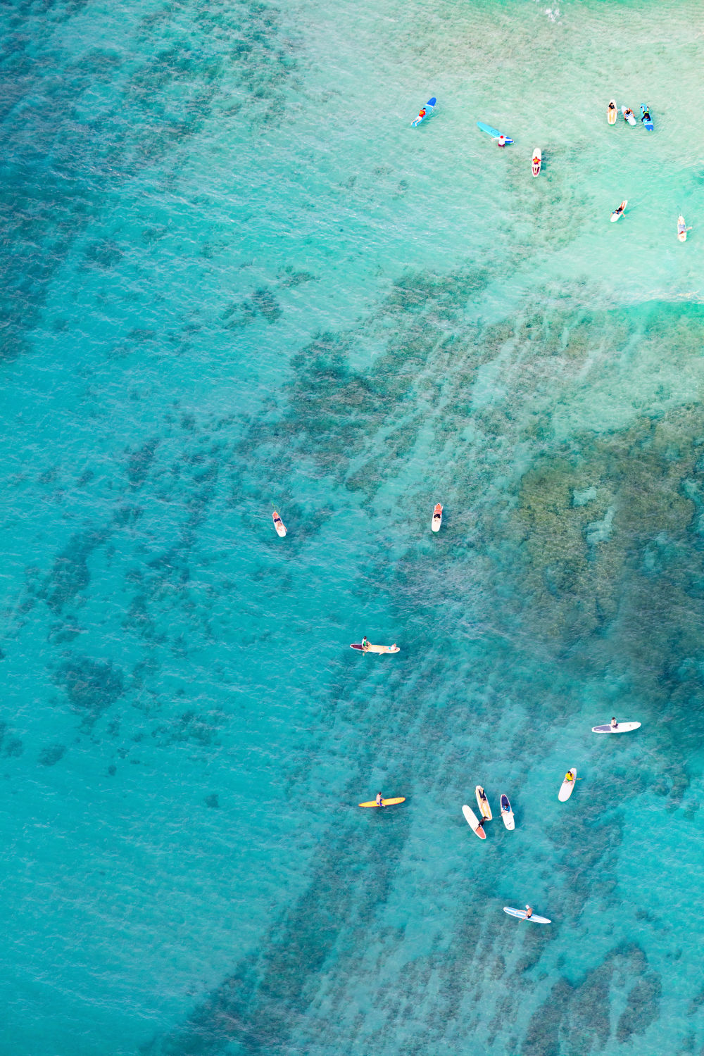 Waikiki Surfers Triptych