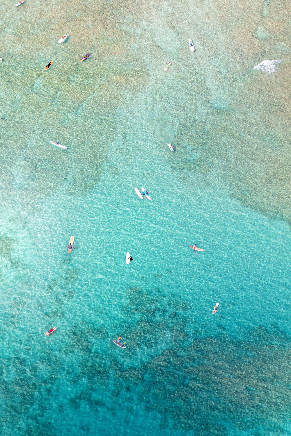 Waikiki Surfers Triptych